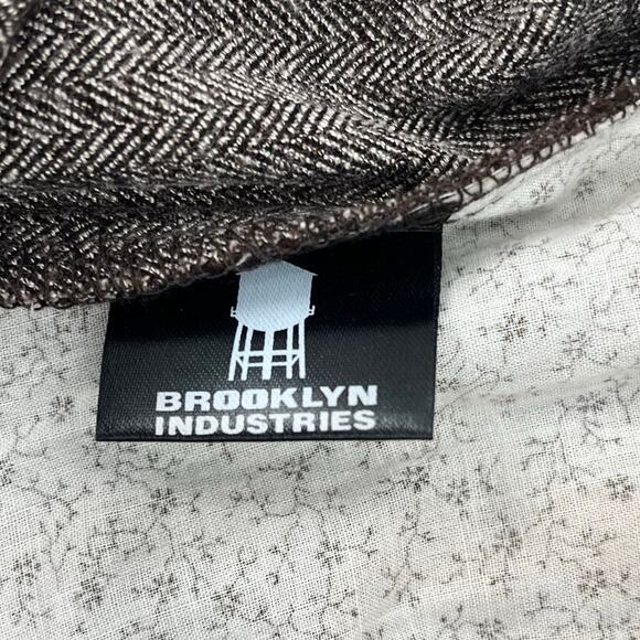 Brooklyn Industries Tweed Shorts Sz 4 Preppy Dark Academia Leather Herringbone - Picture 11 of 13
